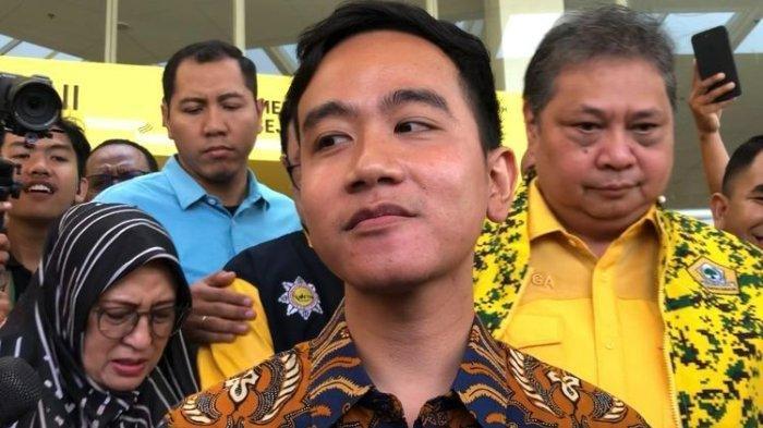 Wali Kota Solo Gibran Rakabuming Raka di kantor DPP Partai Golkar, Slipi, Jakarta, Sabtu (21/10/2023).