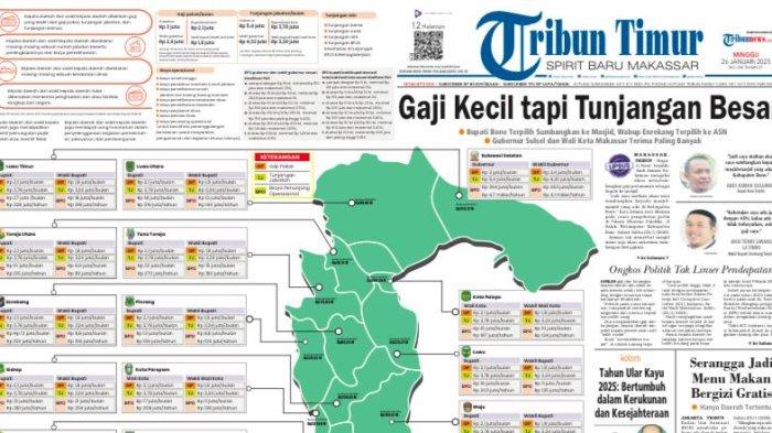 Headline Tribun Timur Minggu 26 Januari 2025.