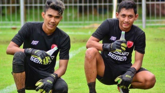 Hilman Syah dan Reza Arya Pratama saat masih sama-sama berseragam PSM Makassar pada sesi latihan.