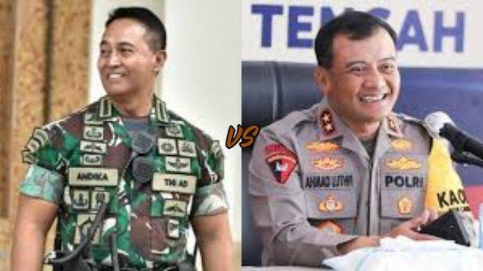 Jenderal Andika Perkasa dan Komjen Ahmad Luthfi. Du jenderal bertarung di Pilgub Jawa Tengah.