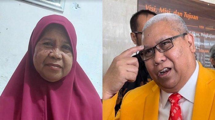 Kakak kandung Prof Karta Jayadi, Kasmiati (kiri) dan Rektor UNM Makassar terpilih Prof Karta Jayadi.