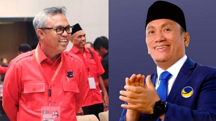 Ketua DPC PDIP Luwu Timur, Budiman dan Ketua DPD Nasdem Luwu Timur, Irwan Bachri Syam berpotensi head to head di Pilkada Lutim 2024.