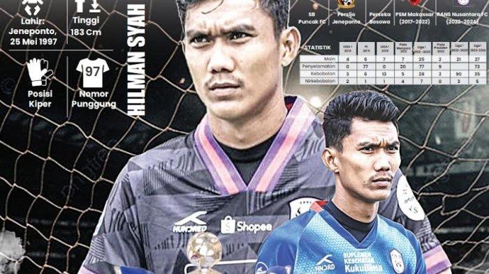 Kiper Hilmansyah dikabarkan CLBK dengan PSM Makassar untuk musim 2024-2025.