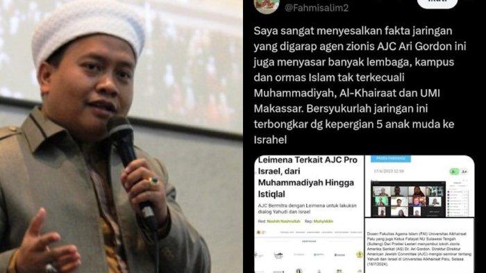 Kolase USF dan postingan di X - Profil Ustaz Fahmi Salim (UFS), pendakwah yang menyebut kampus Universitas Muslim Indonesia (UMI) Makassar terafiliasi agen zionis.
Seperti yang diposting di akun X pribadinya @Fahmisalim2, Minggu (21/7/2024).