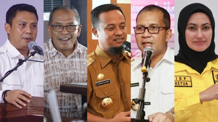 Kolase lima kandidat bakal calon Gubernur Sulsel.