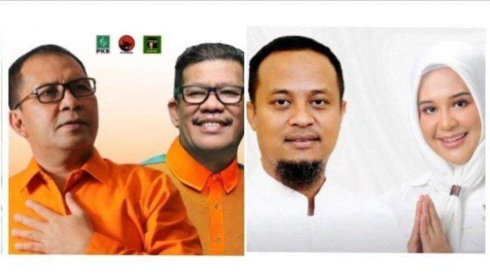 Kolase: Pasangan Calon (Paslon) Pilgub Sulsel 2024 Danny Pomanto-Azhar Arsyad dan Andi Sudirman Sulaiman-Fatmawati Rusdi.