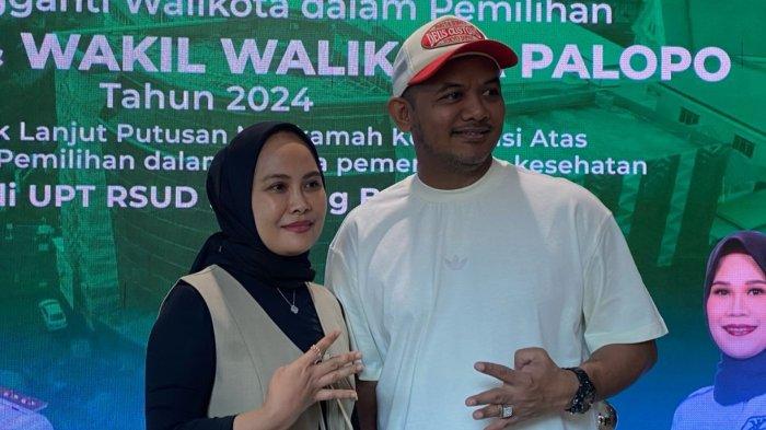 PSU PALOPO - Calon Wali Kota dan Wakil Wali Kota Palopo, Naili Trisal - Akhmad Syarifuddin saat ditemui di RS Labuang Baji, Kota Makassar beberapa waktu lalu. Sawaluddin sebut Gerindra tak mau terpengaruh rekomendasi Bawaslu soal pelanggaran administrasi Ome.