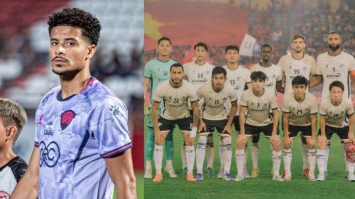 PSM MAKASSAR - Lucas Dias (kiri), winger Uthai Thani yang dikabarkan masuk radar PSM Makassar (kanan) untuk gelaran Liga 1 2025. PSM Makassar disinyalir segera menggaet Lucas Dias.