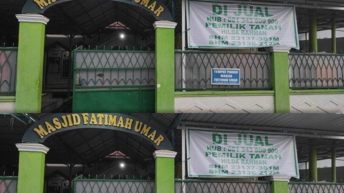 Penampakan Masjid Fatimah Umar yang terletak di BTN Makkio Baji, Kelurahan Bangkala, Kecamatan Manggala, Makassar, Sulawesi Selatan dijual seharga Rp2,5 miliar.
