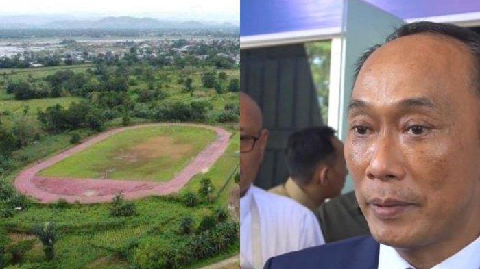 Penjabat (Pj) Gubernur Sulsel Prof Zudan Arif Fakrulloh dan potret lokasi akan dibangun Stadion Sudiang Makassar