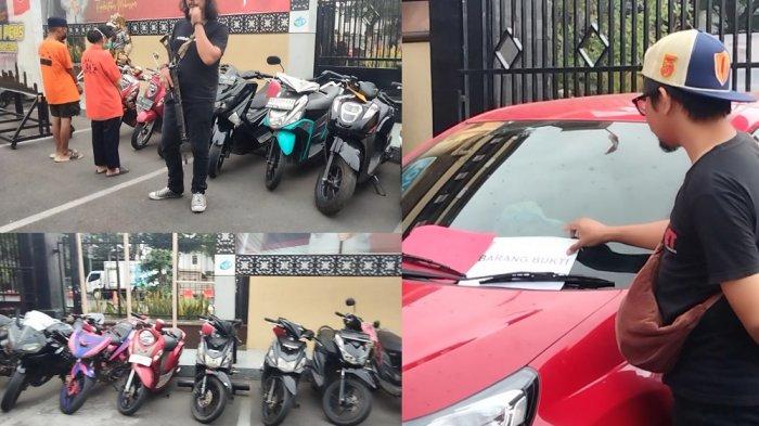 Polrestabes Makassar merilis kasus pencurian sepeda motor dan mobil beserta barang bukti hingga para tersangka pada, Jumat (25/10/2024).