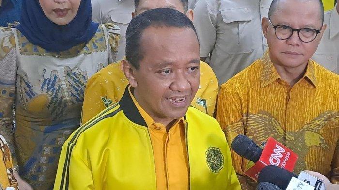 RESHUFFLE KABINET - Ketua Umum Partai Golkar Bahlil Lahadalia saat ditemui di Gedung DPR, Senayan, Jakarta, Kamis (13/2/2025).