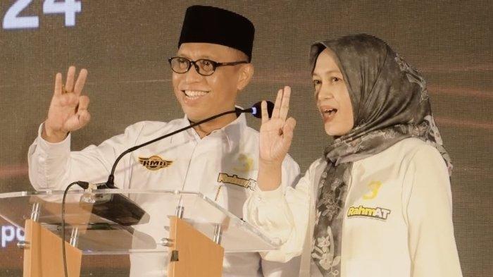 PSU PALOPO - Rahmat Masri Bandaso - Andi Tenri Karta saat debat Pilwali Palopo. Sidang perdana PSU Palopo digelar 17 Juni 2025.