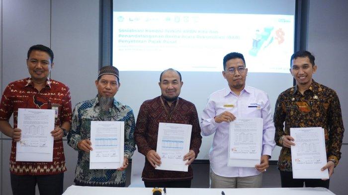 Sesi kedua penandatanganan BA Rekonsiliasi atas penyetoran pajak pusat Semester I Tahun 2023.