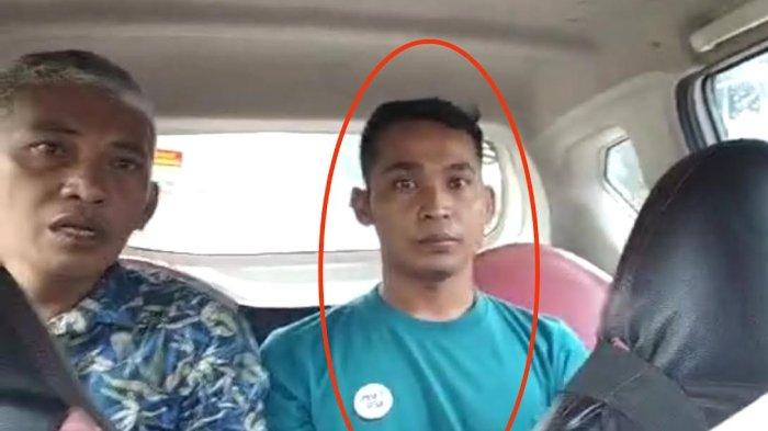 Tangkapan layar pelaku pembunuhan di Pinrang saat dibekuk polisi.