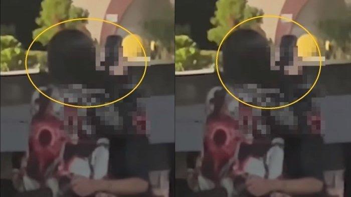 Tangkapan layar video mesum sepasang muda-mudi di pelataran Masjid Terapung BJ Habibie di Jl Mattirotasi, Kecamatan Bacukiki Barat, Kota Parepare.