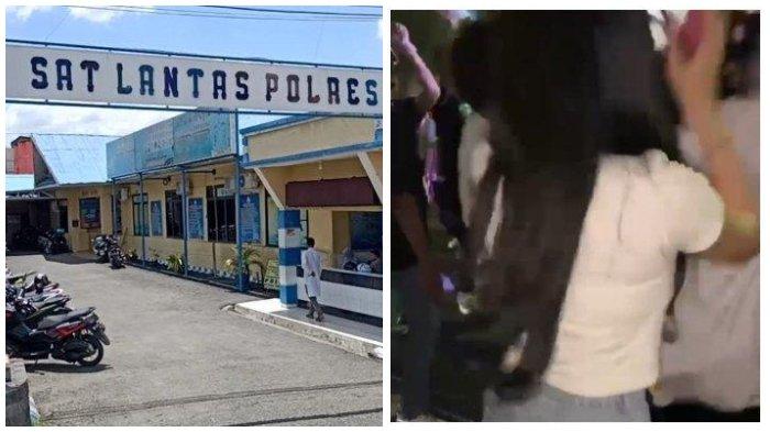 Ternyata lokasi tempat joget-joget tepatnya di samping Kantor Satuan Lalu Lintas (Satlantas) Polres Wajo.