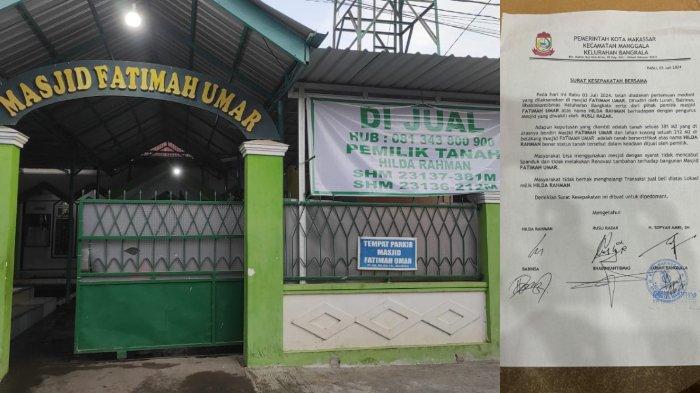 Masjid Fatimah Umar. Viral Masjid Fatimah Umar hendak dijual pemilik lahan.