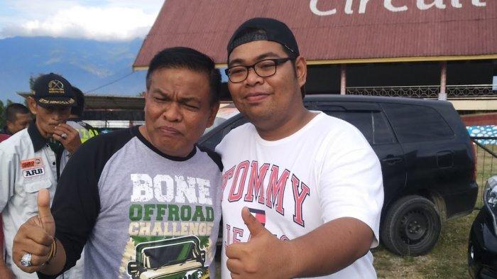 Anggota Dewan Perwakilan Rakyat Daerah Sulawesi Selatan (DPRD) Sulsel Andi Izman Maulana Padjalang foto bersama Bupati Bone Andi Fahsar M Padjalangi