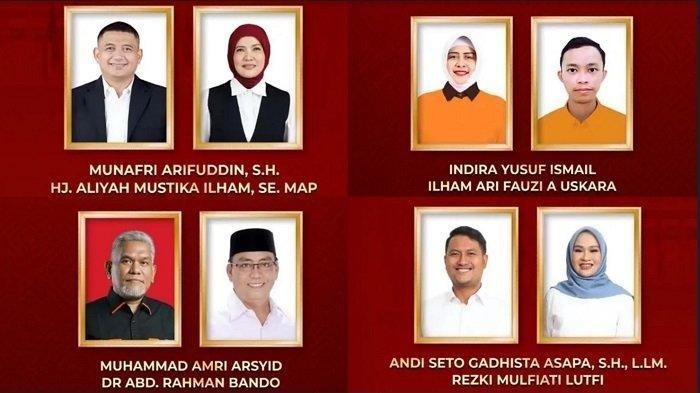 Pasangan calon Wali Kota dan calon Wakil Wali Kota Makassar untuk Pilkada 2024. Pasangan nomor urut 1 Munafri Arifuddin dan Aliyah Mustika Ilham (Mulia) memimpin survei elektabilitas versi CRC dan Indikator Politik Indonesia.