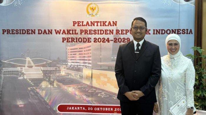 Calon Wali Kota Makassar, Andi Seto Gadhista Asapa menghadiri pelantikan Presiden dan Wakil Presiden RI, Prabowo Subianto dan Gibran Rakabuming Raka di Gedung Nusantara, Senayan, Jakarta Minggu (20/10/2024).