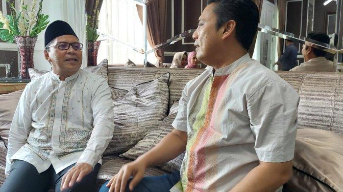 Wali Kota Makassar Danny Pomanto dan Ketua Gerindra Sulsel Andi Iwan Darmawan Aras (AIA) bertemu di kediaman AIA, Jl Boulevard, Selasa (18/6/2024).