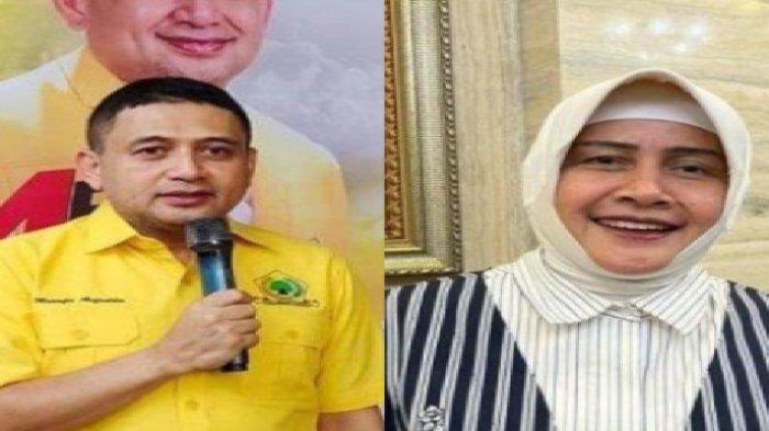 Ketua DPD II Golkar Makassar Munafri Arifuddin dan Indira Yusuf Ismail.