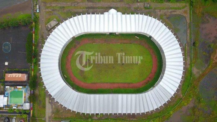 Kondisi Stadion Barombong yang terletak di Jl Poros Barombong