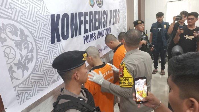 Satres Narkoba Polres Luwu Timur menangkap tiga pemuda diduga pengedar sabu dan obat daftar G.