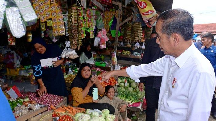 Potret Presiden Jokowi saat melakukan kunjungan di Pasar Palakka