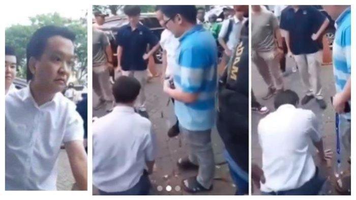 pengusaha Surabaya Ivan Sugianto dan ES siswa SMA yang dipaksa sujud dan menggonggong oleh Ivan Sugianto. Nasib malang Ethan, siswa SMA Gloria 2 Surabaya yang dipaksa sujud dan menggonggong oleh pengusaha Ivan Sugianto kini malah diskors sekolah.
