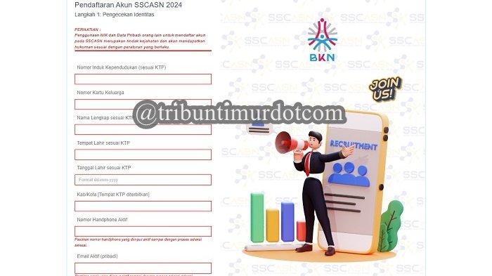 Pendaftaran Akun SSCASN 2024 untuk CPNS 2021.