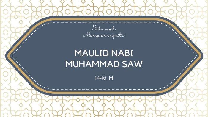 Poster Ucapan Selamat Maulid Nabi Muhammad SAW 2024