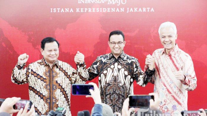 Prabowo Subianto, Anies Baswedan dan Ganjar Pranowo.