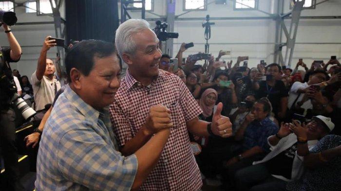 Prabowo Subianto dan Ganjar Pranowo.