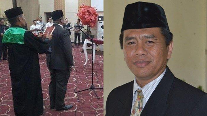 Abdul Nazarudin Maloho saat dilantik sebagai Penjabat Sekda Bolaang Mongondow Utara (Bolmut), Sulawesi Utara (Sulut), Jumat (5/7/2024).