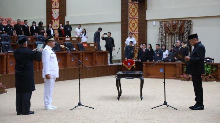Pelantikan penjabat walikota kotamobagu, Abdullah Mokoginta
