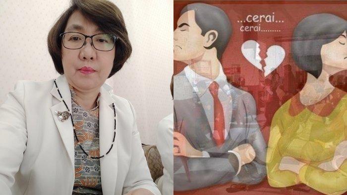 PASUTRI CERAI - Kolase foto Meike Imbar, Pengamat Sosial Sulawesi Utara (Sulut) yang menyebut medsos hanya jadi kambing hitam dan kolase ilustrasi perceraian.