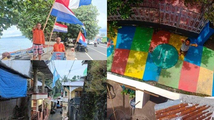 Antusiasme bola di Manado tampak dengan hadirnya sejumlah kampung bola. Kampung bola ini benar benar jadi pusat bola di Manado.