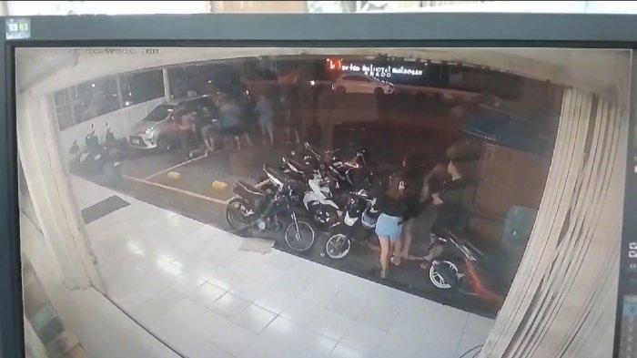 CCTV yang merekam penganiayaan di Indomaret jalan Jenderal Sudirman, Kota Manado.