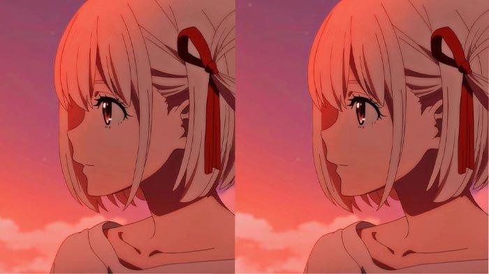 Karakter Chisato Nishikigi dari anime Licoris Recoil.