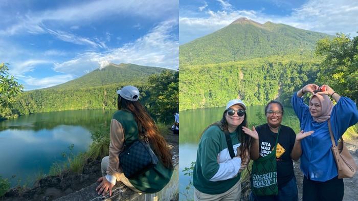 OBJEK WISATA: Potret Danau Tolire salah satu keindahan alam yang patut dikunjungi di Ternate, Maluku Utara, Jumat 4 Juli 2025. Danau ini memiliki keunikan dan cerita rakyat yang menarik dan misterius