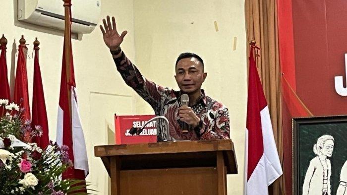 Dharma Pongrekun deklarasi maju Pilgub DKI Jakarta di Gedung Joang '45, Menteng, Jakarta Pusat, Sabtu (3/2/2024)