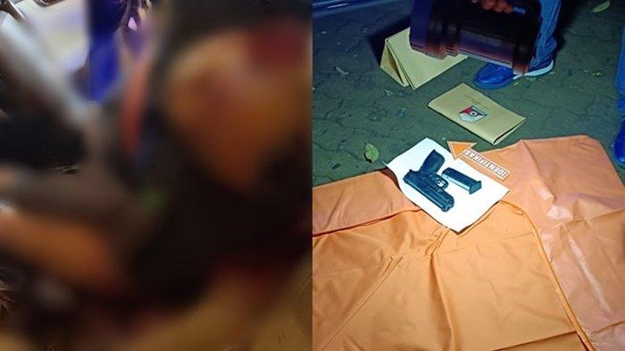 Ditemukan sepucuk pistol merek HS-9, Nomor H258799, Kaliber 9,9 mm di TKP tewasnya anggota Polresta Manado Sulawesi Utara.