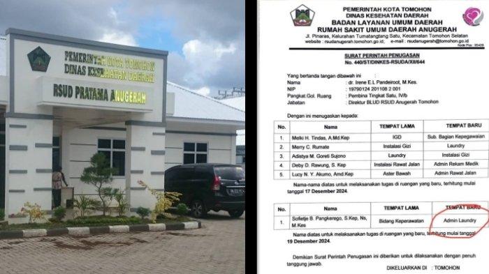 Mutasi pejabat dan sejumlah pegawai di RSUD Anugerah Tomohon, Sulawesi Utara, viral di media sosial.