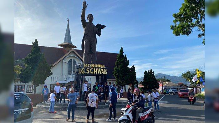Foto Suasana di Lokasi Patung Schwarz Langowan Minahasa Sulawesi Utara, Senin 2 Februari 2024.