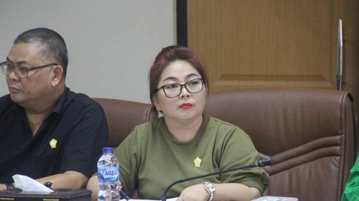 DPRD SULUT - Anggota Komisi II DPRD Sulawesi Utara, Jeane Laluyan. Ia menyebut stok beras di Kotamobagu langka dan penyaluran SPHP dihentikan sementara.