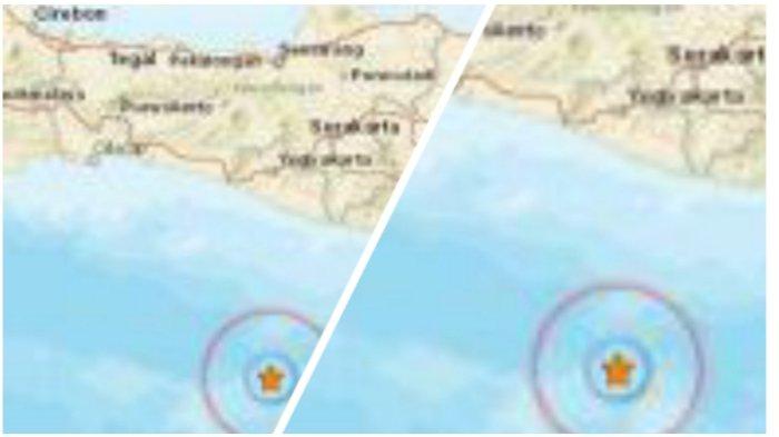 Gempa Terkini yang terjadi di Yogyakarta pagi ini Senin 17 Juli 2023