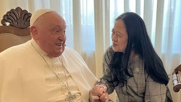 PERTEMUAN: Gubernur Sulut Olly Dondokambey turut mendampingi Presiden ke-5 RI Megawati Soekarnoputri dalam pertemuan dengan pemimpin Katolik dunia Paus Fransiskus di Vatikan, Jumat (7/2/2025).