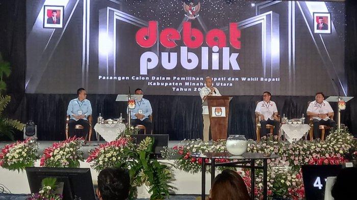 Debat publik Pertama pasangan calon Bupati dan Wakil Bupati Minut